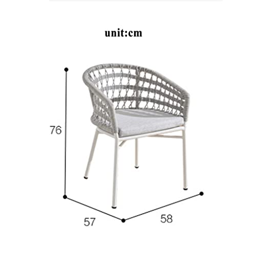 Outdoor Patio Rattan Chair, Terrace Patio Dining Chair, Balcony Wicker Cane Side Outside Seat, Comfortable Reclining Armchair, For Lawn Garden Backyard Deck #TOP6