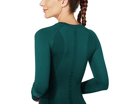 Image of MathCat Workout Shirts for Women Long Sleeve, Workout Tops for Women, Quick Dry Gym Athletic Tops,Seamless Yoga Shirts XS-XL