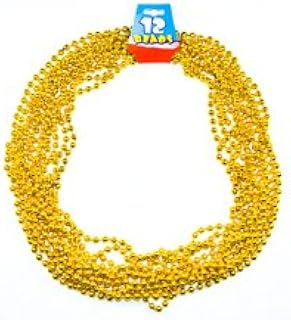 12 Gold Color necklaces - Pirate or Princess Party Toys!