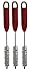 HG Verlag Lot de 3 brosses de nettoyage rouges pour couteaux de cuisine - Idéal pour les brosses Thermomix TM6 TM5 TM31
