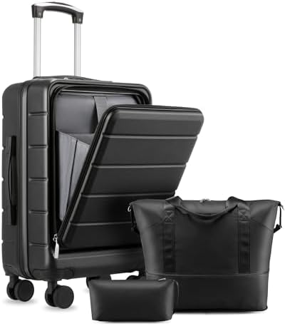 Carry On Luggage 22 x 14 x 9 Airline Approved, H1F Front Pocket H...
