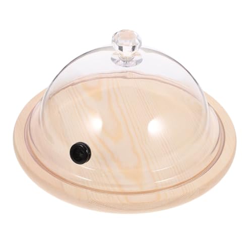 BEBEMOKO 1 juego de cubierta para ahumador, cubierta para platos de ahumador, soporte decorativo, con mango de comida, pantalla de charcutería con tapa, sartén con tapa, pared artificial para pared,