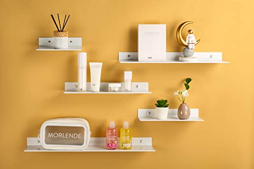 Z Metnal Wall Shelves, Floating Shelves, Metal Bathroom Shelf For Storage Organization, Aluminum, Wall Mounted, White, 20 Inch, 2 Pack #TOP6