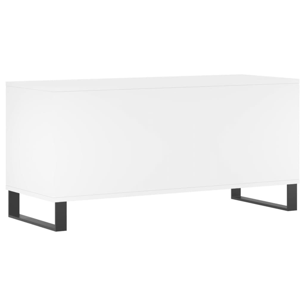 ShGaxin Mueble para Discos Madera contrachapada Blanco 100x38x48 cm, Estanteria CD, Mueble Tocadiscos, Mueble para Discos, Mueble para Vinilos, Mueble para Tocadiscos - 831756