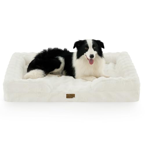 Faux Fur Orthopedic Dog Bed, XL Pet Couch for Large Dog, Big Supp...