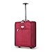 KEPLIN Cabin Approved Lightweight Travel Bag with Wheels, Hand Luggage Suitcase Trolley, Carry on Case, Flight Bag (Red/Black)