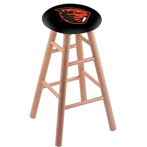 Holland Bar Stool Co. Oak Bar Stool in Natural Finish with Oregon State Seat by The