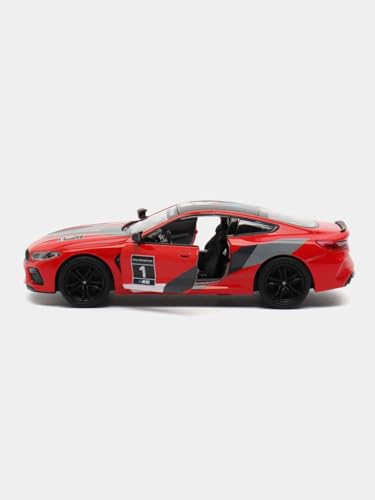 Image of Premium M8 GTE 1:38 Scale Diecast Model Car Toy - Authentic Motorsport Design, with Iconic Racing Graphics, Pull-Back Action - Perfect Collectible or Gift for Kids & Enthusiasts Red