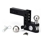 Weigh Safe 4" Drop Hitch - Adjustable Trailer Hitch Ball Mount - 2" Receiver - Premium Heavy Duty Steel Trailer Tow Hitch w/ Built-in Weight Scale for Anti-Sway, 12,500 lbs GTW