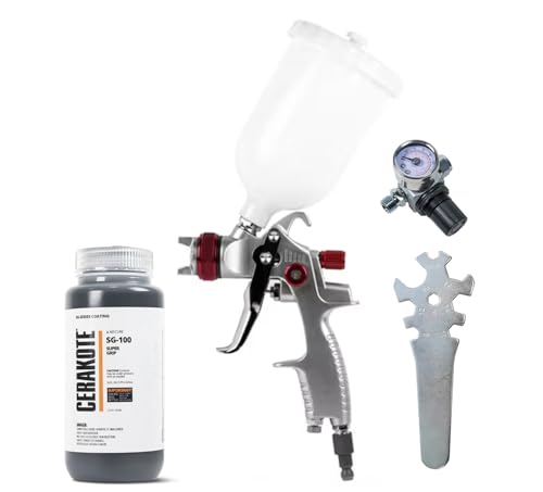 CERAKOTE® Super Grip (AIR Cure) Project Kit (SG100) The Permanent Non-Slip Coating for Marine, Sports, Outdoor/Indoor, + Other Industry, Applications - Tactile Soft Touch Texture!