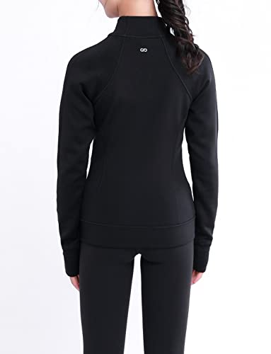 Girls Cardio Yoga Jacket Figure Skating Jacket Slim Fit with Smooth and Cotton Soft Fabric Designed Thumbholes3