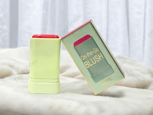 Image of On The Go Blush Stick | | Blendable & Buildable Tinted, Long-Lasting | Matte Finish For All Skin | Blusher for Cheeks & Lips, Highlighter For Face Makeup | Natural Glow with Olive, Vitamin E | 2-in-1 Cream Multi-Use Makeup Blush Stick For Cheeks (Coral Pink)