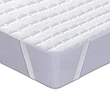 matratzenauflage baumwolle 90x200 VIELSEITIG ANWENDBAR: Geeignet für Matratzen bis 30 cm Höhe oder verschiedene Arten von Boxspringbetten und Wasserbetten.