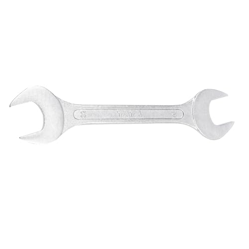 Image of TATA AGRICO D.O.E Double Open End Spanner | Self-Tightening Wrench | Chrome Vanadium Steel, Glossy Finish | 30x32mm | Durable Repairing Tool Accessory for Home & Workshop Repairs | (SMD512, Pack of 1)