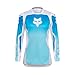Fox Racing Women's 180 Motocross Dirt Bike Jersey, White/Blue Shield, Medium