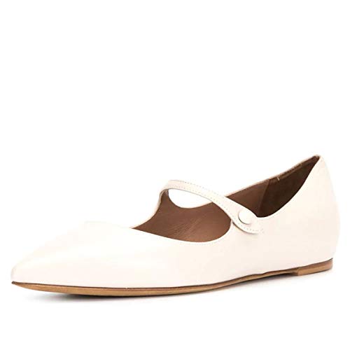 XYD Women Pointed Closed Toe Buckle Strap Flats Slip On Fashion Party Dress Ballet Shoes