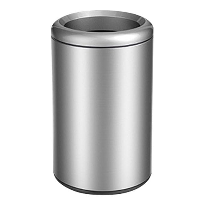 Poubelle de cuisine 3,1 gallons en acier inoxydable moderne avec couvercle ouvert et filtre