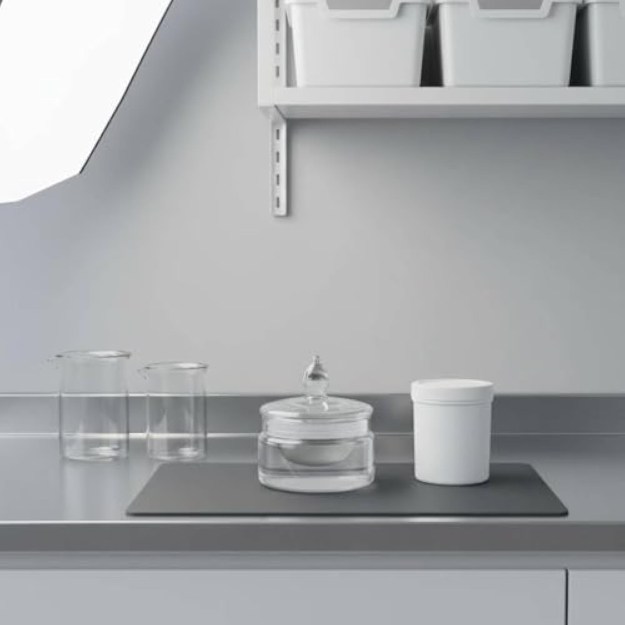 PEXORVA® Transparent Glass Cleaning Jar with Mesh Sieve
