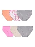 Fruit of The Loom Womens 360° Stretch Underwear, High Performance for Effortless Comfort, Available Plus Size Bikini Style, Cotton Blend - Bikini - 6 Pack - Colors May Vary, 7 US