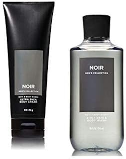 Bath and Body Works Men's Collection Ultra Shea Body Cream & 2 in 1 Hair and Body Wash NOIR.
