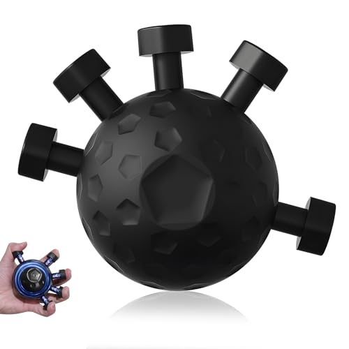 Lets Joy Fortalecedor de Agarre de Dedos, Hand Grip, Negro Entrenador de Dedos, Bola Fortalecedora de Dedos, Fortalecedores de Agarre, Mano Muscular Fitness y Ejercicio 2025 (A)