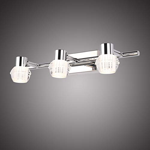 Crystal wand spiegel vordere eitelkeitslichter, IP44 Wasserdicht Anti-beschlag Led spiegelbeleuchtung Edelstahl Led spiegelleuchte badlampe-12W Natürliches Licht Cover