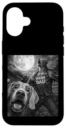 Weimaraner Weim Dad �ʔ����r���e�[�W�z���[�O���t�B�b�N�����Y�Z���t�B�[ �X�}�z�P�[�X iPhone 16 �p