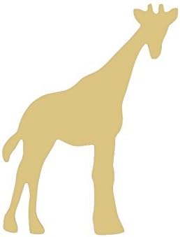 Giraffe Cutout Unfinished Wood Nursery Zoo Animal Wildlife MDF Shape Canvas Style 1 (6)