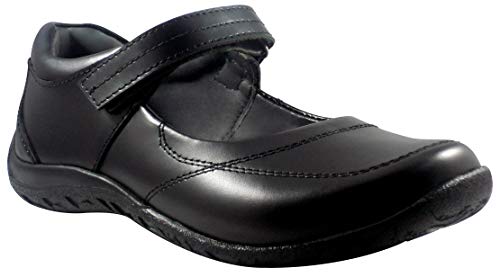 Little Girls Black Soft Leather Shoes, Claudia 10.5M