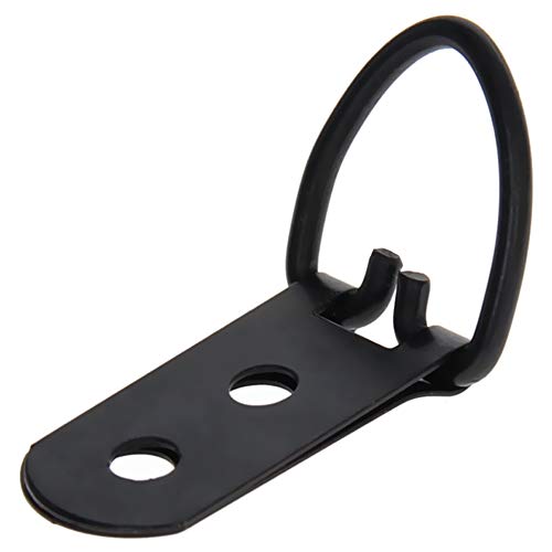 Image of Aicosineg D Ring Picture Hangers 53mm x 15mm Hardware Assortment Kit for Hanging Clock Paintings Home Decoration Picture Frame Artwork Creative Photo Hanging Solutions Black Tone 50pcs
