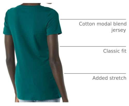 Image of Amazon Essentials Women's Regular-Fit Short-Sleeve V-Neck T-Shirt