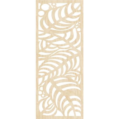 Image of Mills Decorative Pierced Fretwork Wood Wall Panels, 9 3 /8 inchW x 24 3 /8 inchH x 3 /8 inchT, Birch