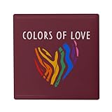 DÉCORATION UTILE : Joignez l'utile à l'agréable. En plus d'habiller votre frigo avec le design Colors of Love Coeur LGBTQ+ Gay Lesbien Trans, cet aimant est suffisamment puissant pour maintenir vos listes de courses, photos, cartes postales ou dessins d'enfants bien en vue.