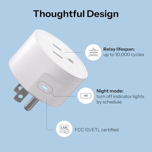 SONOFF Matter Smart Plug S41s 4-Pack, 15A 1800W WiFi Smart Plug Outlet, ETL Certified, Remote & Voice Control with Timer, Compatible with Alexa, Google Home, Apple HomeKit & SmartThings - Image 3
