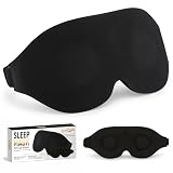 LunaOpulence 3D Sleep Mask with Travel Storage Bag – Blackout Eye Mask for Sleeping, Side Sleepers & Travel – Soft Memory Foam, Adjustable Strap, Lightweight & Comfortable Fit