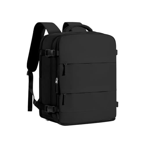 coofay Large Black Travel Backpack Carry on Flight Approved Mochila De Viaje Personal Item Backpack for Airlines Frontier Airlines Personal Item Bag Large Backpacks for Travel Backpacks for Men Women