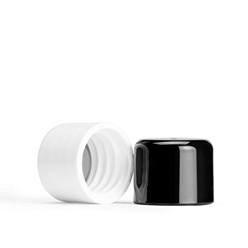 memobottle - Paquete de tapa de plástico blanco y negro