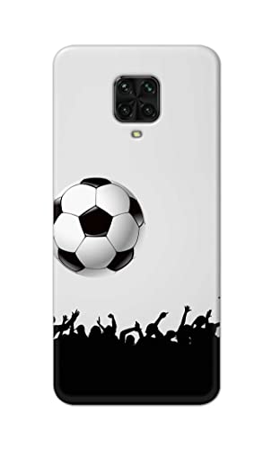 Image of Printed Hard Back Cover Case for Mi Poco M2 Pro Back Cover (Football Icon) -702