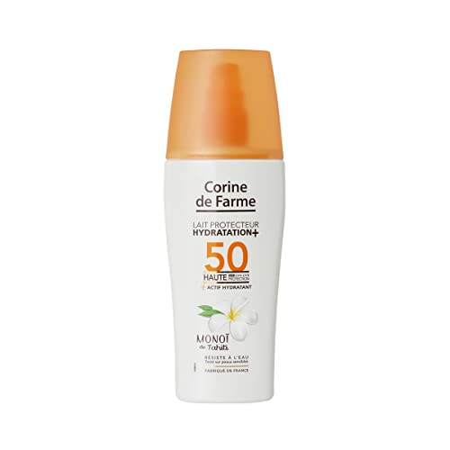 Corine De Farme | Lait Protecteur Spf50 Uva-Uvb Hydratation Renforcée Filtres Photo Stables Résistants À L’Eau Formule Clean Beauty Monoï Tahiti |150Ml , 150 Ml (Lot 1)