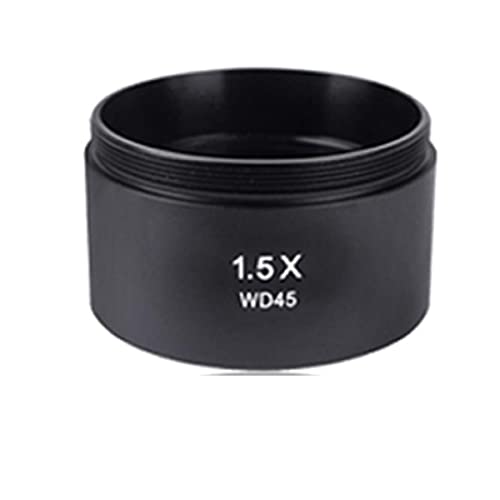 ラボ用顕微鏡アクセサリー WD165 0.5x 1.5×0.75倍補助オブジェクトレンズ顕微鏡カメラ(1.5X)