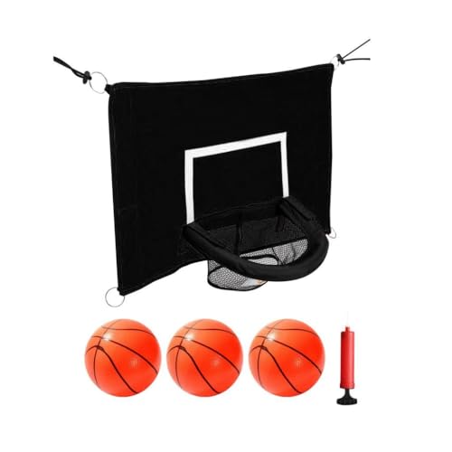 Yunmeryker Kit da Basket in 3 Pezzi, Montaggio Universale, Tabellone, Mini Palla, PVC, Adatto Ai Bambini, Sport Indoor E Outdoor, Stile F