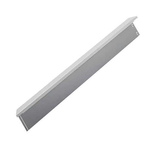 IRKA 1002 – Rasenkante breit mit Rand, 100 x 0,06 cm Alu-Zink Beeteinfassung, klick-Fix-System werkzeugfrei – Höhe 14 cm