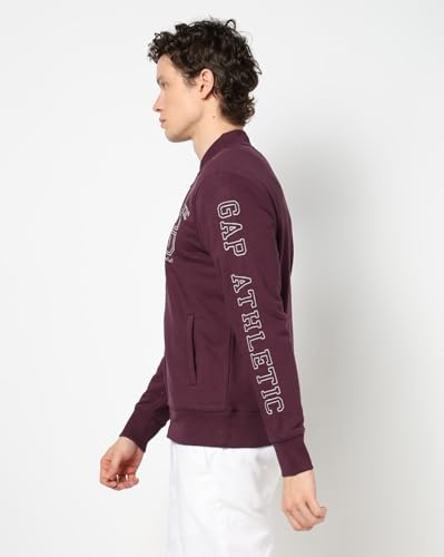 Image of Gap Men Graphic Print Full Sleeves Collared Neck Sweatshirt