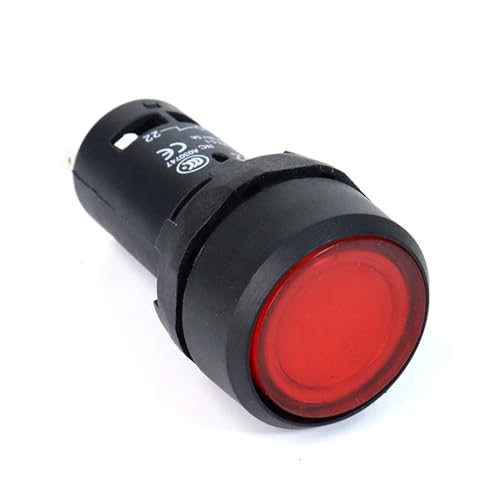 Bouton d'alimentation 22mm LED 12V vert résistant pour commande fixe de circuit - 5