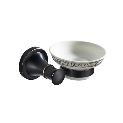 Image of Black Bathroom Soap Dish Holder Wall Mounted Bathroom Hardware Accessories,Oil Rubble Bronze