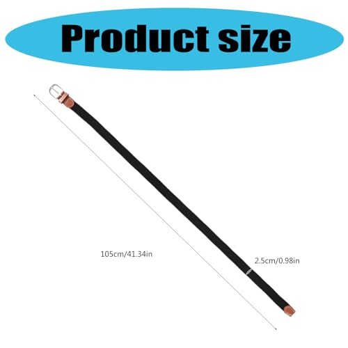 Braided Elastic Stretch Belt for Jeans and Pants Adjustable Waistband with Buckle without Hole Design Casual Wear Sash3