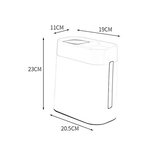Corbeille à papier de bureau et boîte à mouchoirs 2-en-1 compacte pour la maison Modèle D - 2