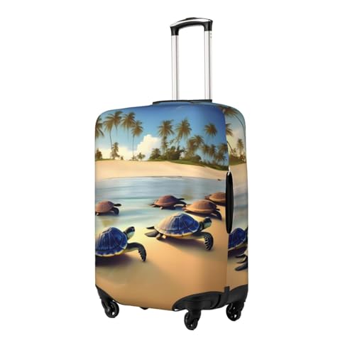 Luggage Suitcase Cover Protector, Printed turtles on the beach Luggage Covers for Suitcase, Baggage Covers Fits 18-32 Inch Luggage2