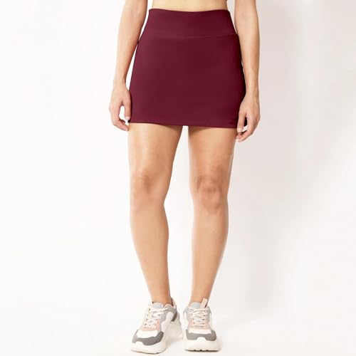 Image of FRAULEIN Skorts /Skirts with Attached Inner Shorts for Women & Girls Solid High Waist Mini Sports Skirts Tennis Running Workout Gym and Casual Skorts