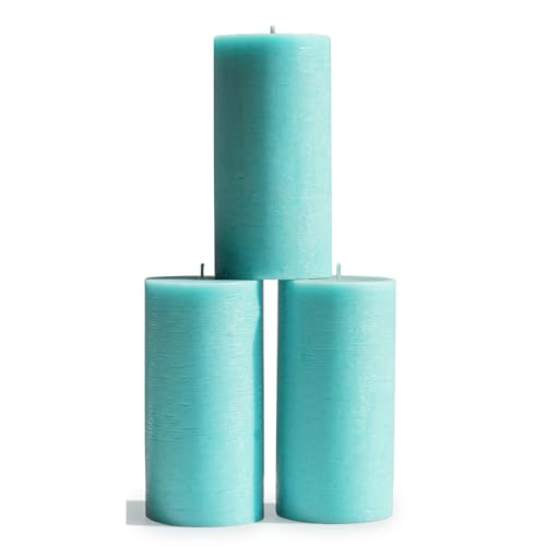 CANDWAX Juego de 3 Velas de Pilar 3 x 6 Pulgadas, Decorativas Sin...